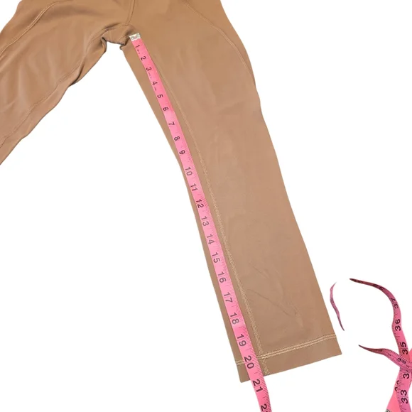 Lululemon Nude Tan High-Waisted Crop Leggings Size 2 - Picture 7 of 8
